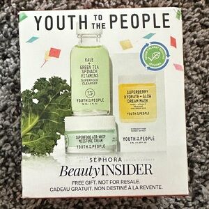 YOUTH TO THE PEOPLE Superfood Cleanser • Air-Whip Moisture Cream • Mask